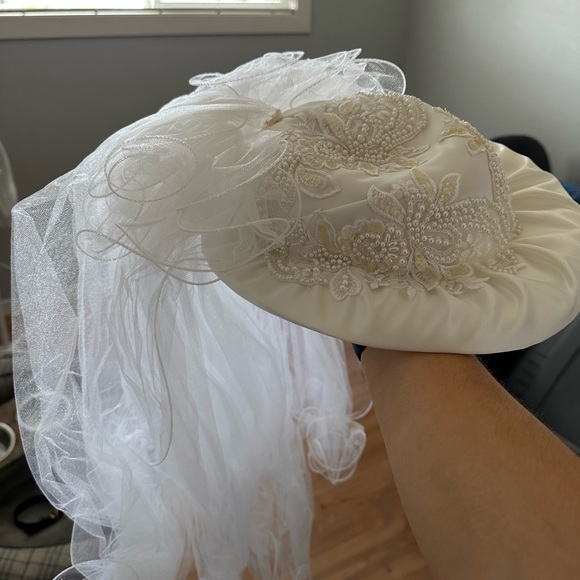 Vintage 90’s Partytime Fashions Wedding Dress and Custom Hat - Picture 8 of 8